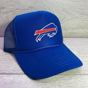 NEW VINTAGE STYLE BUFFALO BILLS MAFIA LOGO ROYAL BLUE TRUCKER HAT CAP ADULT